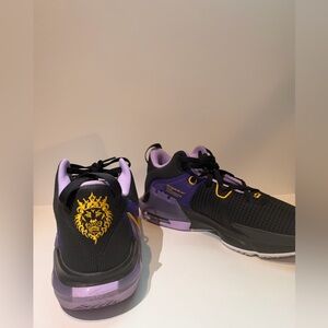 Black and Purple Athletic Shoes